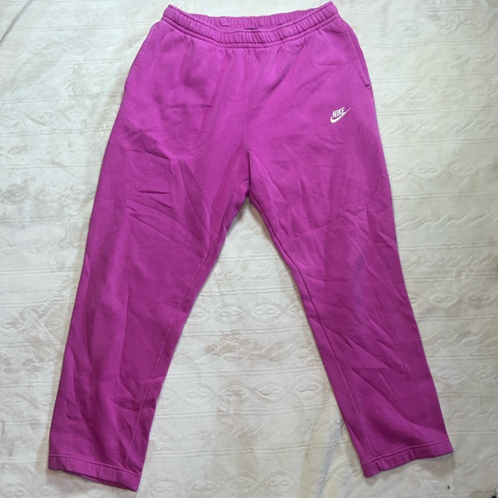 Nike Purple Track Pants with White Logo
